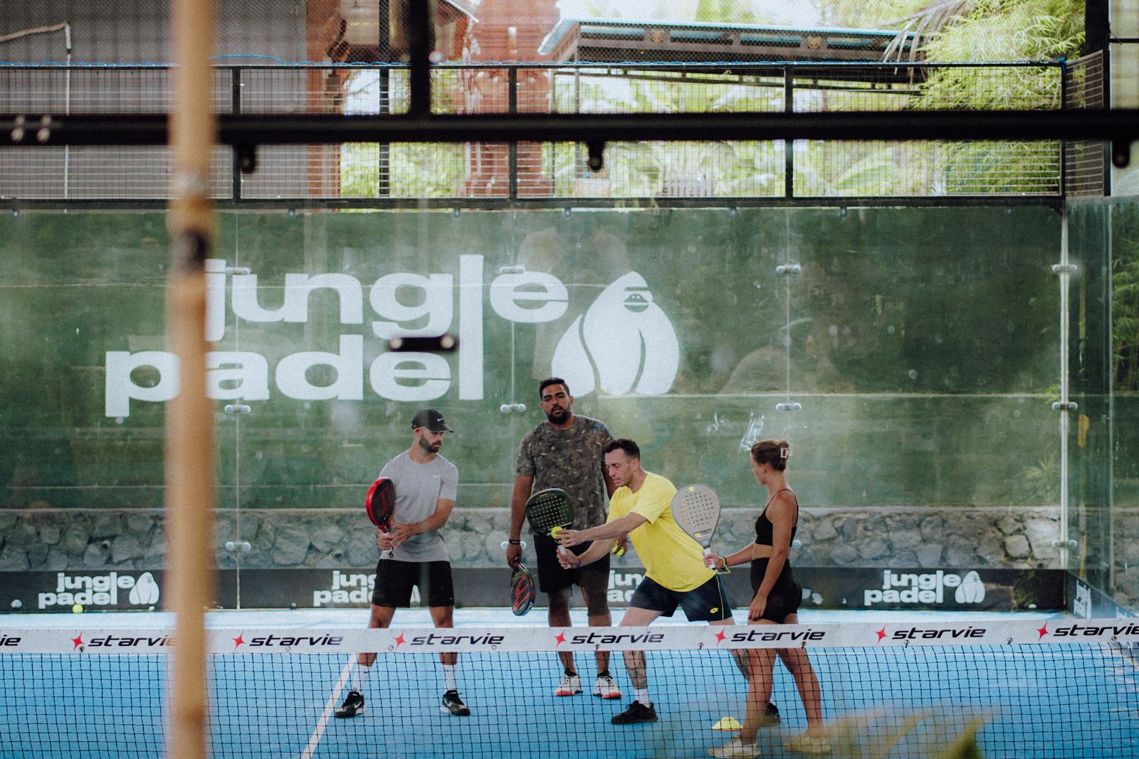 Players on a Jungle Padel court